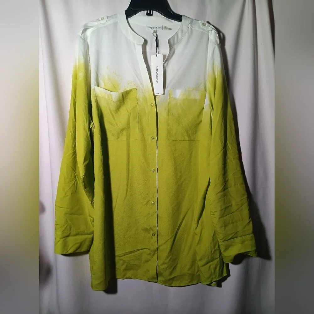 Vibrant Green Button-Up Shirt
